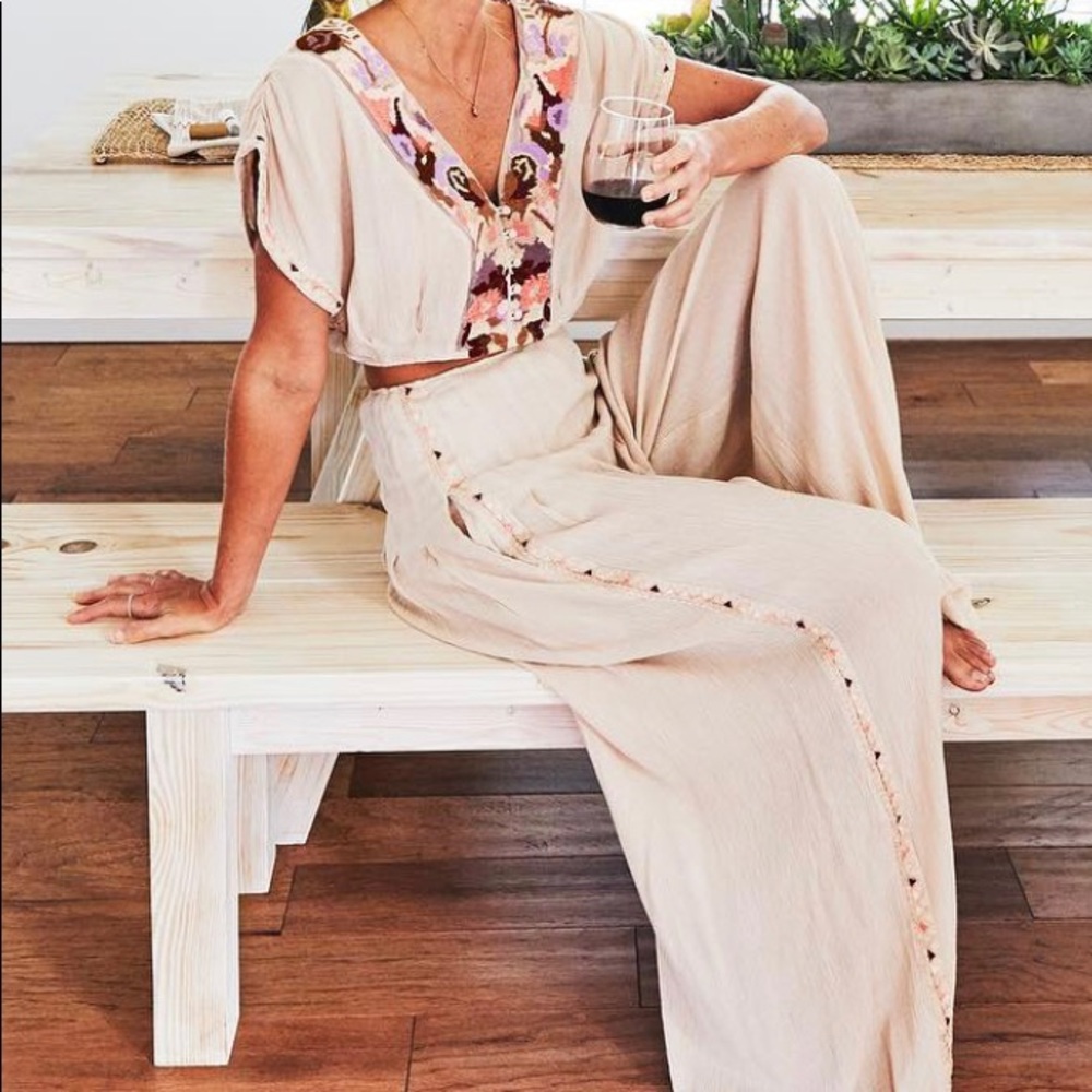 Free People Crop Top & Pant Set